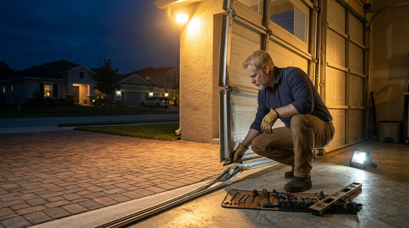 Garage door repair work in Oklahoma City, OK
